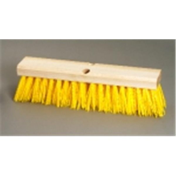 Gordon Brush Milwaukee Dustless Brush 338160 16 In. Street Broom; Stiff Yellow Polypropylene; Case Of 12 338160
